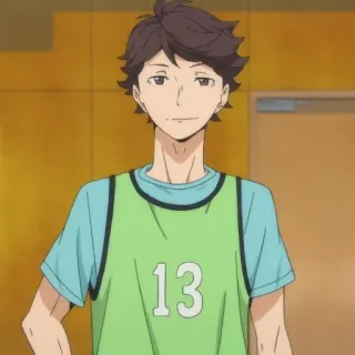 💗 Oikawa Haikyuu!! 13 Oikawa, Anime, Haikyuu, Pallavolo, Personaggio telegram sticker