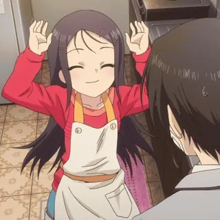 👏 Anime, Menina, Cozinha, Fofa, Avental, Feliz whatsapp sticker