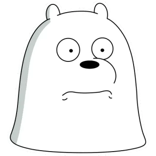 😨 Ice Bear We Bare Bears Oso Polar, Dibujos animados, Somos Osos, Oso telegram sticker