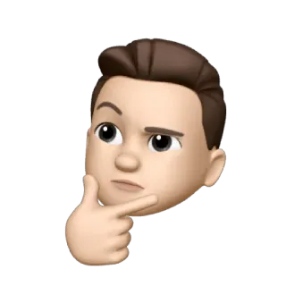 🤔 thinking, confused, emoji, curious telegram sticker