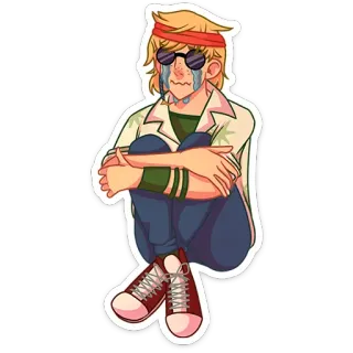 😭 crying, sad, person, character, cartoon, anime, emotional telegram sticker