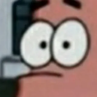 ✨ Patrick Star Spongebob Squarepants 뚱이, 스폰지밥, 만화, 눈, 웃긴, 밈 telegram sticker