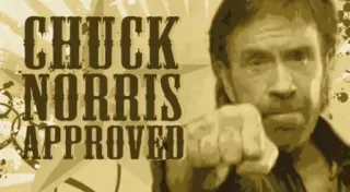 👌 Chuck Norris CHUCK NORRIS APPROVED chuck norris, approved, martial arts, actor, action star telegram sticker