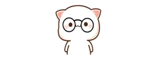 🤓 猫, 動物, メガネ, 可愛い, 漫画 telegram sticker