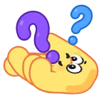 🤔 pregunta, confusión, incertidumbre, duda, personaje telegram sticker