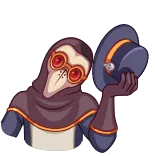 Plague Doctor Hawk telegram stickers