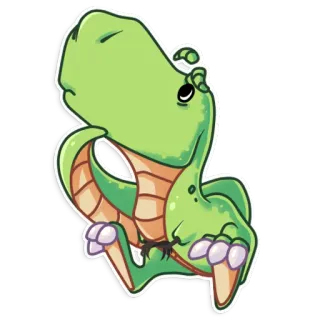 🤔 dinossauro, t-rex, desenho animado, fofo, animal, pré-histórico telegram sticker