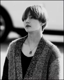 ➰ V kpop, singer, celebrity, v, bts, male, portrait telegram sticker