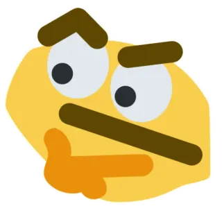 🧐 pensando, emoji, reflexionando, considerando, preguntando telegram sticker