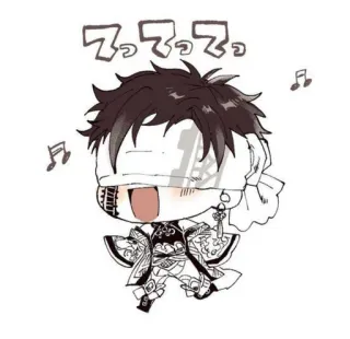 👑 フフフ 애니메이션, 치비, 귀여운, 만화 telegram sticker
