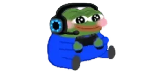 🖼 Pepe the Frog rana, Pepe, gaming, cuffie telegram sticker