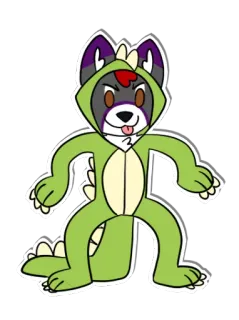 🐲 furry, animal, disfraz, dibujos animados, arte digital, lagarto, antropomórfico telegram sticker