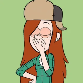 🤐 Wendy Corduroy Gravity Falls wendy corduroy, gravity falls, cartoon, character, animation, offensive gesture telegram sticker
