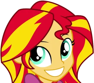 😬 Sunset Shimmer My Little Pony: Equestria Girls Sunset Shimmer, My Little Pony, Equestria Girls, Kartun, Animasi, Karakter telegram sticker