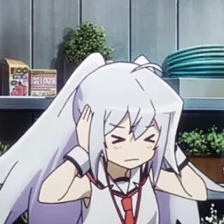 😖 Isla Plastic Memories anime, girl, Isla, Plastic Memories, cute, character, anime girl telegram sticker