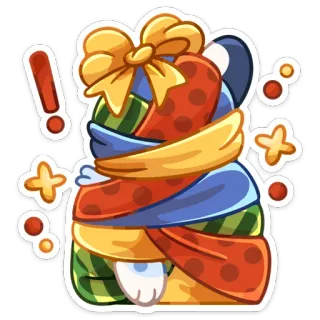 🎁 ของขวัญ, ห่อ, งานเฉลิมฉลอง, รื่นเริง, ริบบิ้น, โบว์ whatsapp sticker