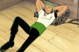 😴 Zoro One Piece 애니메이션, 원피스, 조로, 캐릭터, 휴식, 만화 telegram sticker