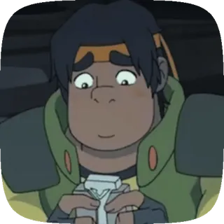 🤭 Hunk Voltron: Legendary Defender мультфильм, анимированный, персонаж, Ханк, Вольтрон, научная фантастика, друг whatsapp sticker