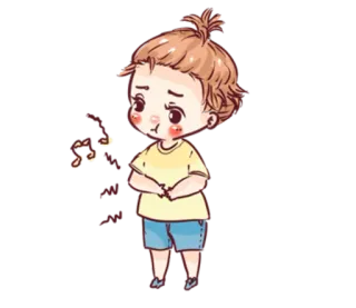 🙁 child, cartoon, cute, illustration, sticker, happy, adorable telegram sticker