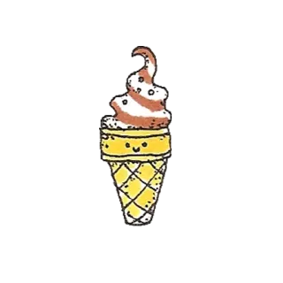 🍦 мороженое, десерт, рожок, еда, сладкое, лакомство telegram sticker