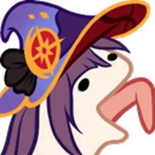 😛 Mona Genshin Impact anime, mona, genshin impact, fanart, pegatina, mago whatsapp sticker
