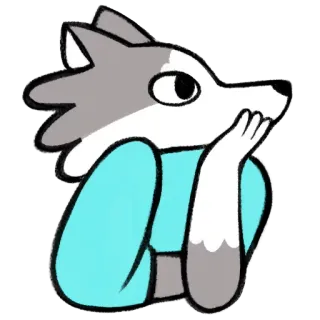 😶 animal, perro, dibujo animado, pegatina telegram sticker