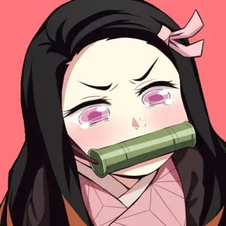 🀄 Nezuko Kamado Demon Slayer Anime, Nezuko, Demon Slayer, Leuk, Manga, Kawaii whatsapp sticker