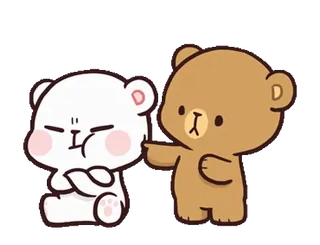 😤 น่ารัก, หมี, การ์ตูน, แอนิเมชั่น, ชี้, น่าเอ็นดู telegram sticker