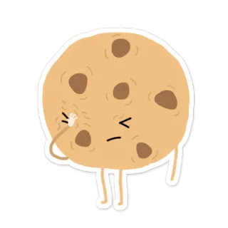 😣 cookie, dessin animé, nourriture, dessert, animé telegram sticker