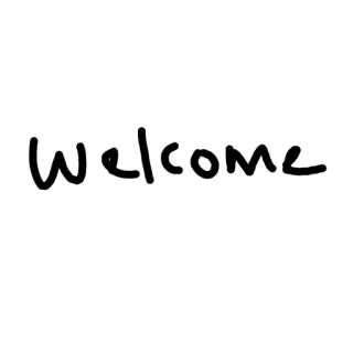 🤩 Welcome willkommen, gruß, kursive, text telegram sticker