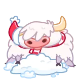 Santa Moo telegram stickers