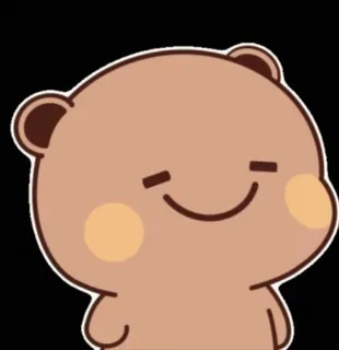 😊 urso, fofo, desenho animado, animal, sorrindo telegram sticker