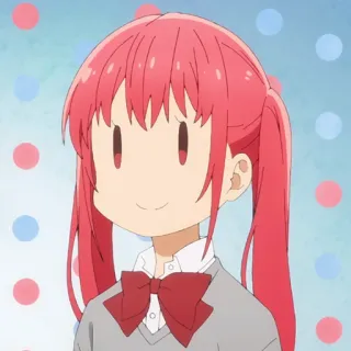 📚 Anime, Desenho animado, Garota, Fofa, Cabelo ruivo, Laço telegram sticker
