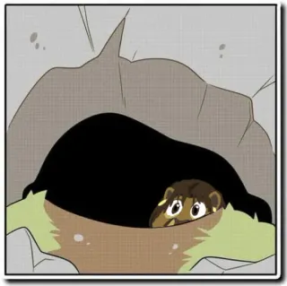 🥺 cartoon, animal, cute, burrow, eyes, pet, furry whatsapp sticker