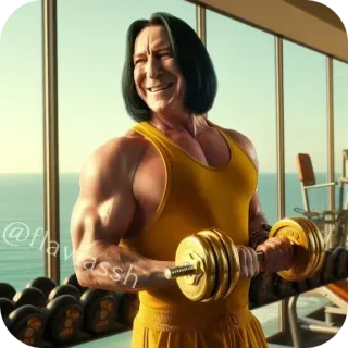 💪 weightlifting, exercise, fitness, gym, muscle, bodybuilding telegram sticker