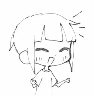 😊 Chica anime, Boceto, Dibujo animado, Dibujo, Chibi, Lindo whatsapp sticker