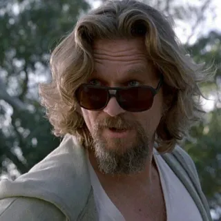 😃 The Dude The Big Lebowski The Dude, El Gran Lebowski, Jeff Bridges, Película, Personaje, Película de culto telegram sticker