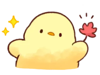 🤩 pollito, lindo, kawaii, animal, pájaro, amarillo whatsapp sticker