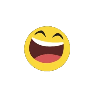 😄 Emoji, Sonrisa, Risa, Feliz, Amarillo whatsapp sticker