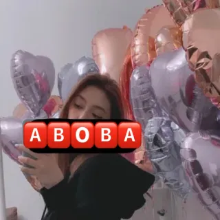 🅰️ ABOBA Luftballons, Herz, Party, Feier, Dekoration whatsapp sticker