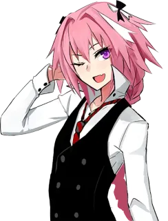 😉 Astolfo Fate/Apocrypha Anime, Mangá, Personagem, Trap, Armadilha telegram sticker
