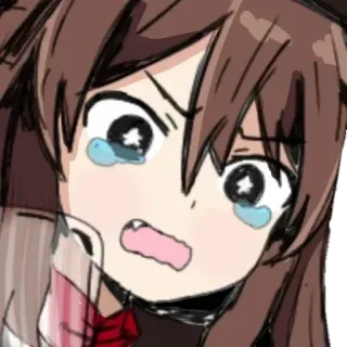 😭 Аниме, Мультфильм, Плачущий, Эмоциональный, Грустный telegram sticker