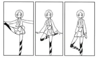 💃 character, anime, manga, pose, sketch, illustration telegram sticker