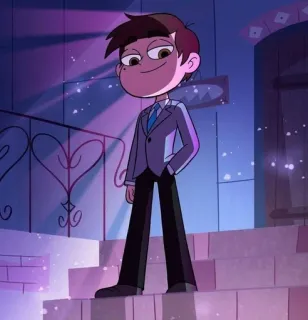 😎 Marco Diaz Star vs. the Forces of Evil cartoon, character, suit, animation telegram sticker