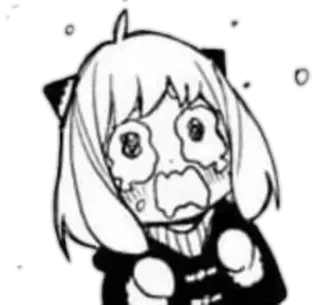 🥺 Anya Forger Spy × Family anime, mangá, chocado, assustado, Spy x Family, Anya, Forger telegram sticker