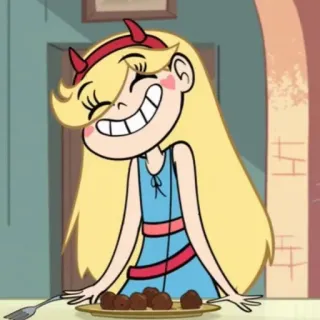 💫 Star Butterfly Star vs. the Forces of Evil Dibujos animados, Feliz, Estrella, Mariposa, Diablo, Anime whatsapp sticker