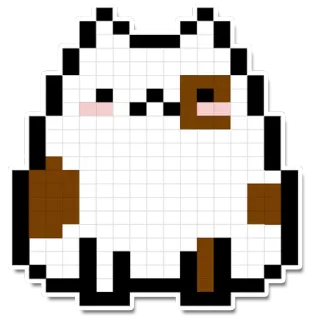 🐕 cat, pixel art, cute, animal, sticker, domestic animal, mammal, pet telegram sticker