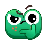 🤔 rana, dedo corazón, ofensivo, gesto, emoji, grosero telegram sticker