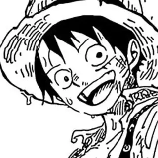 ➖ Luffy One Piece luffy, anime, one piece, chapeau de paille, dessin animé, manga telegram sticker