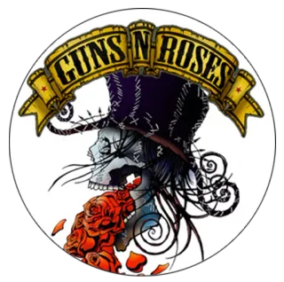 🔫 GUNS N' ROSES guns n roses, rockband, schädel, rosen, musik, bandlogo whatsapp sticker